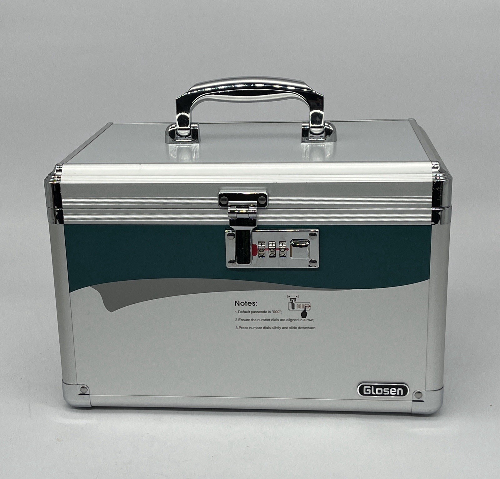 Medicine Lock Box w/ Combination Lock Large 12 x 8 x 7 Inch Glosen New