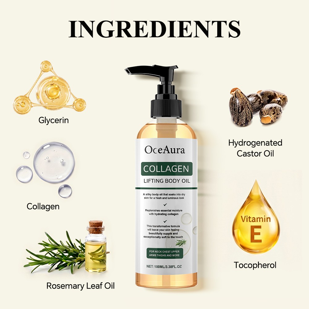 100ml Collagen Lifting Body Oil Firming Anti Aging Wrinkles Scars & Stretch Mark