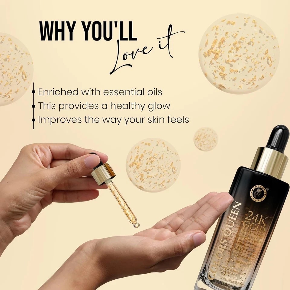 Colors Queen 24K Gold Serum For Hydrating And Glowing Skin 30ml