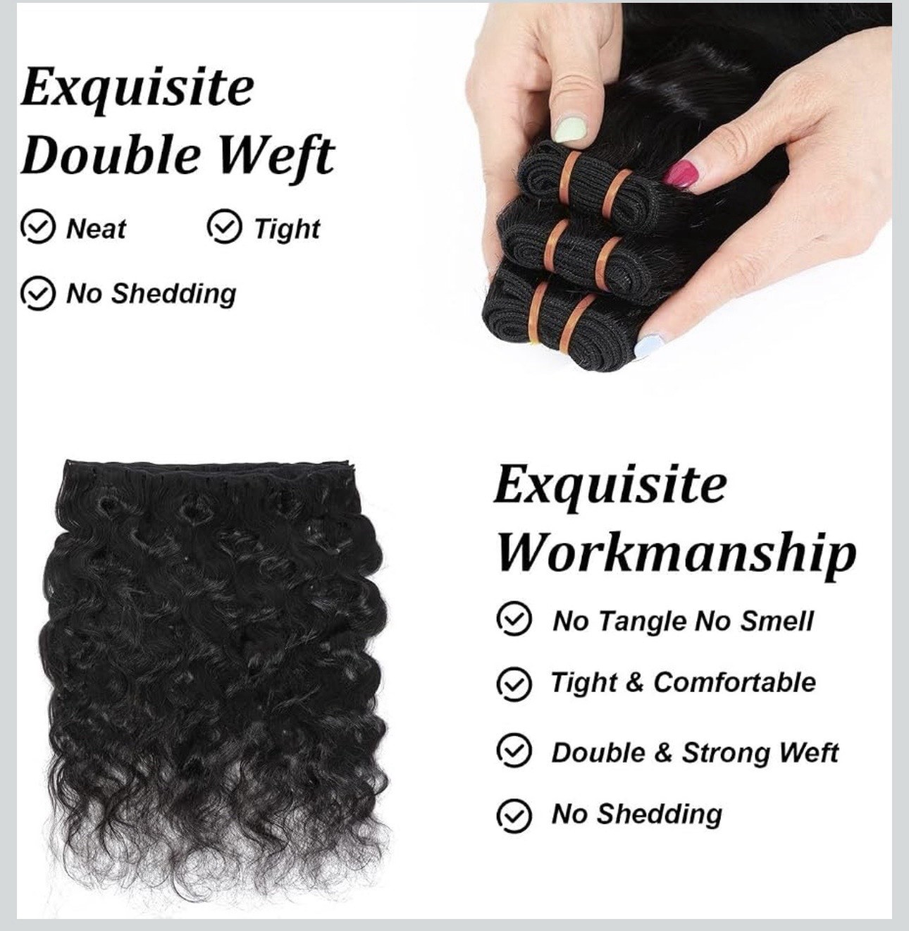 Human Hair Bundles 3 Packet 14 Inch. Quality; Silky And Soft ,Full Density