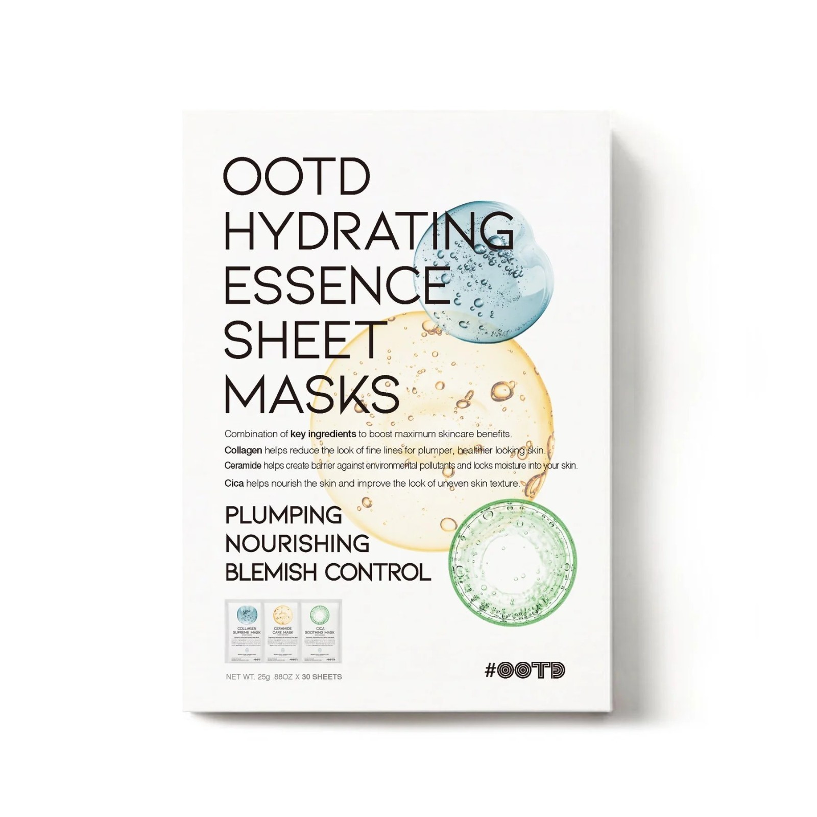 Authentic: 30-Pack Korea Full Face Facial Masks Hydrating Firming Soothing Skin