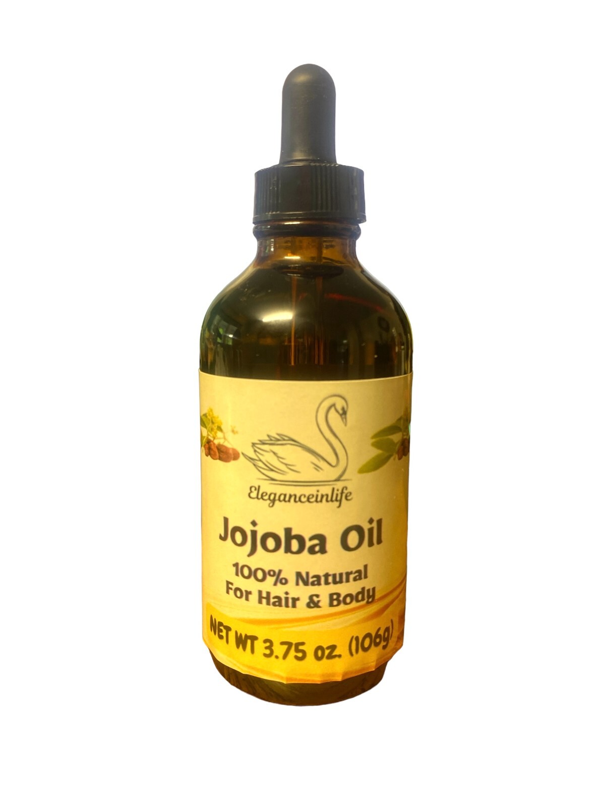 Eleganceinlife Jojoba Oil 100% Natural For Hair & Body 3.75oz (106g)