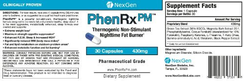 PhenR X PM – Stimulant Free Night-Time Diet Pills For Weight Loss!