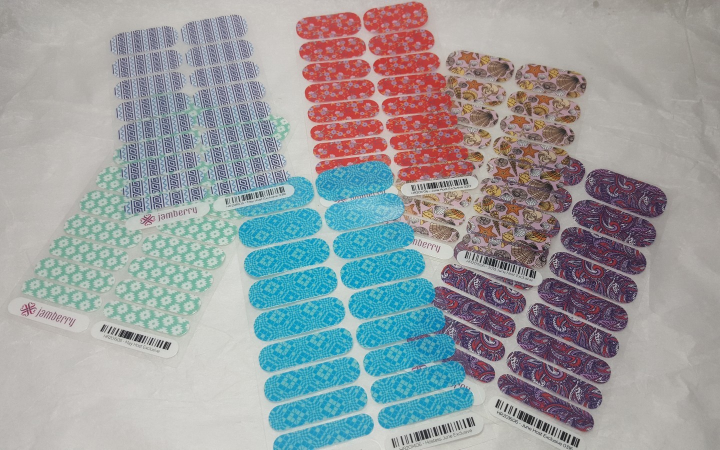 Jamberry Nail Wraps HOST EXCLUSIVE DESIGNS Buyer Choice Full Sheets New Package