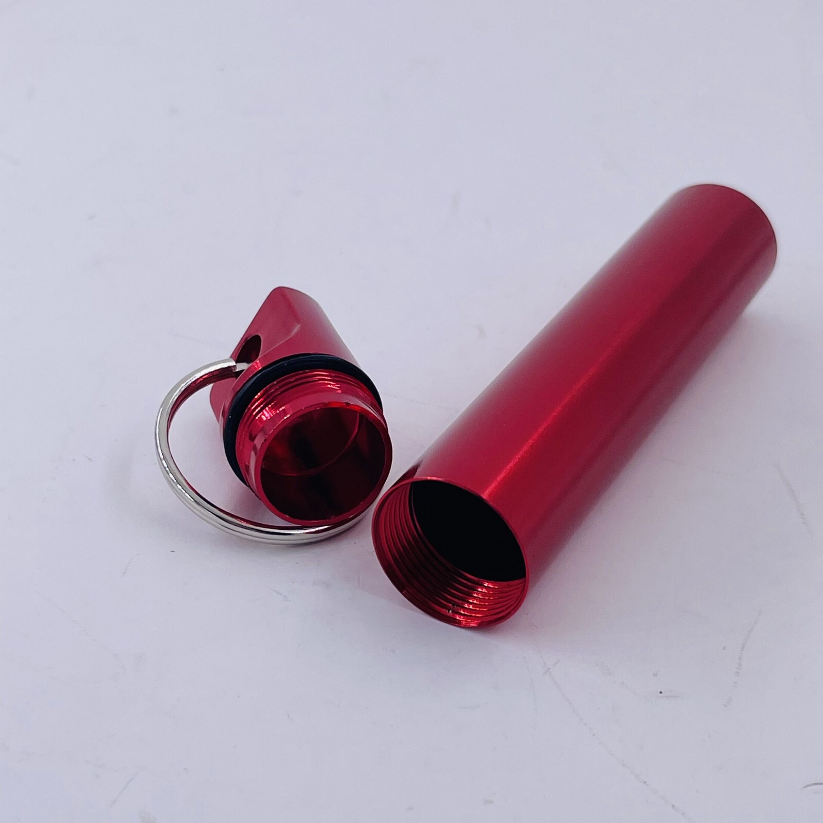 Pill Box Portable Travel Pill Case Metal Waterproof Medicine Container Keychain