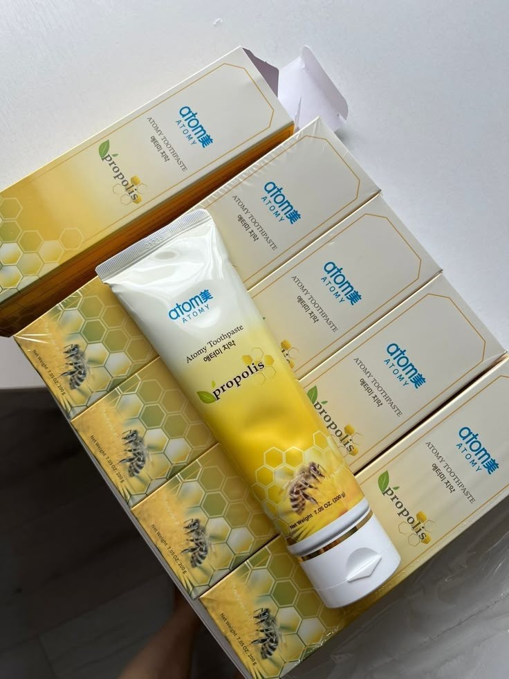 Atomy Toothpaste Natural Oral Care with Propolis & Green Tea Extract 5 x 200g
