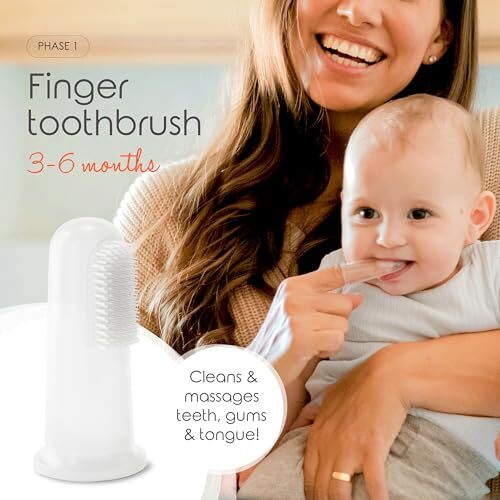 Award-Winning Baby Toothbrush Set 3-24 Months – Baby Finger Toothbrush Traini…