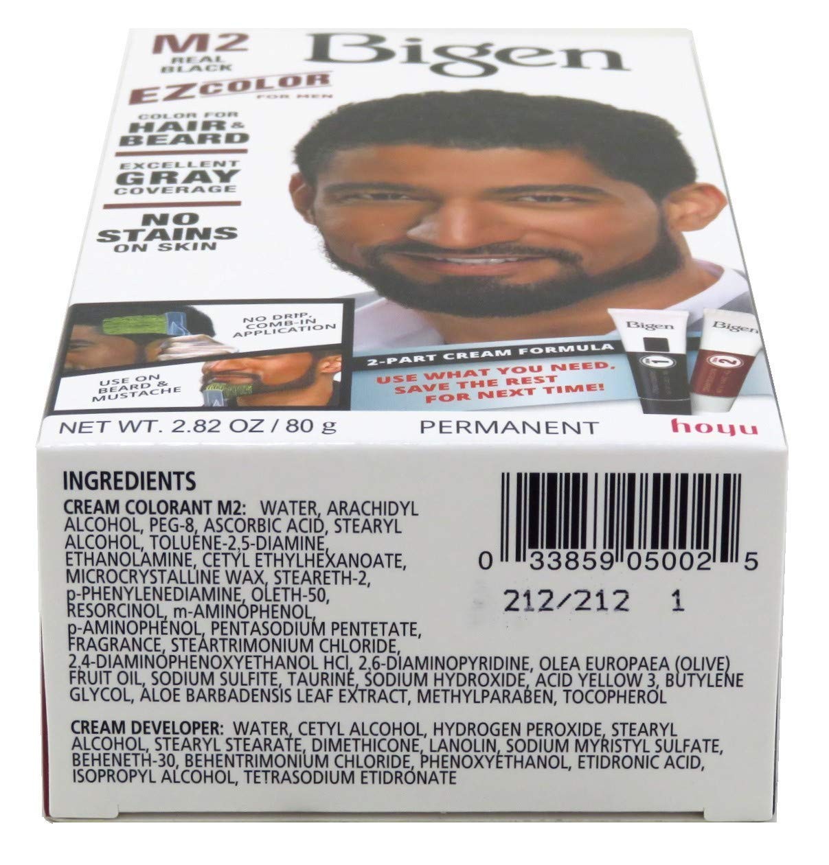 Bigen Ez Color For Men M2 Real Black Kit 0.94 Ounce (Pack of 3),