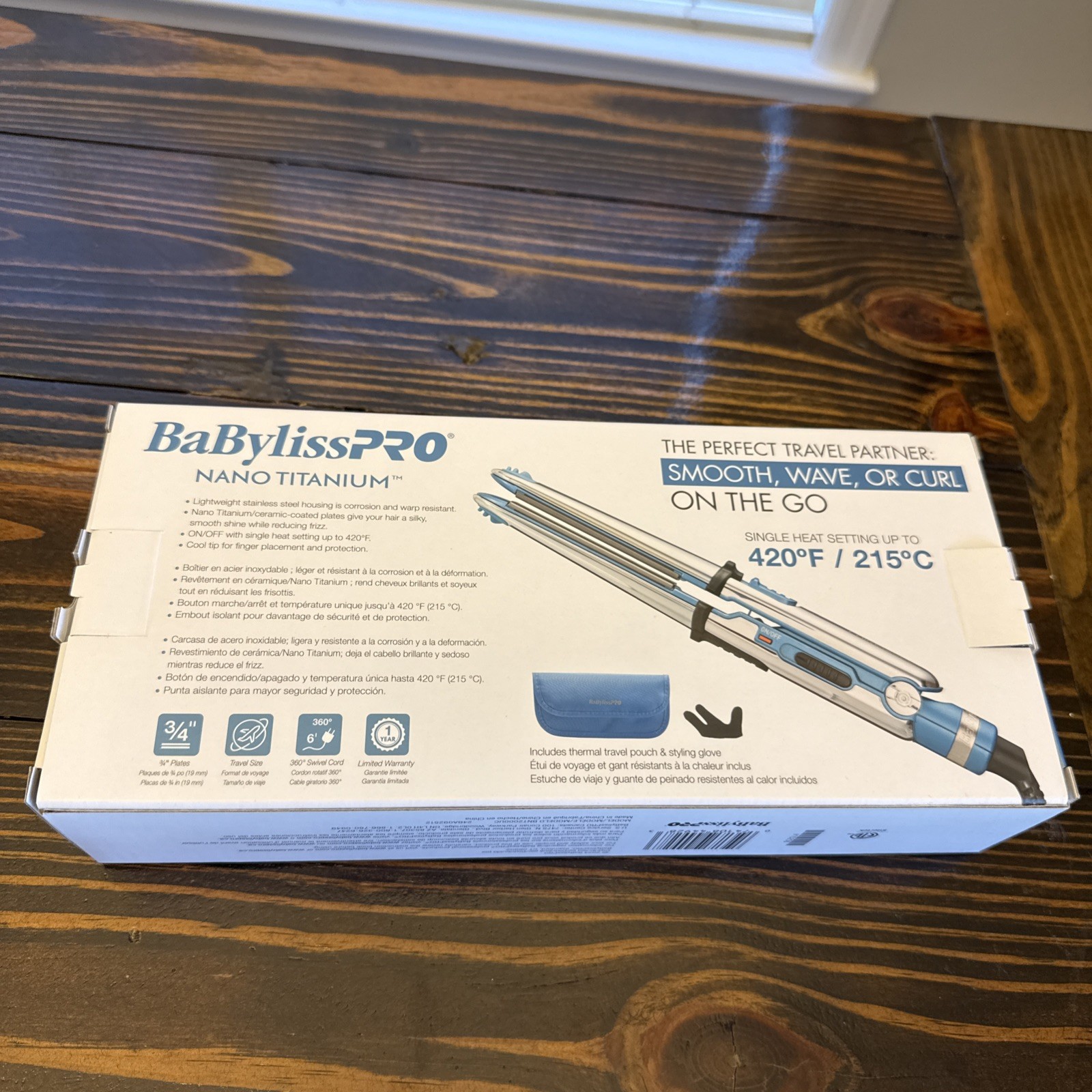 BaBylissPRO Nano Titanium Prima2000 3/4″ Stainless Steel Mini Iron | BNT2000UC