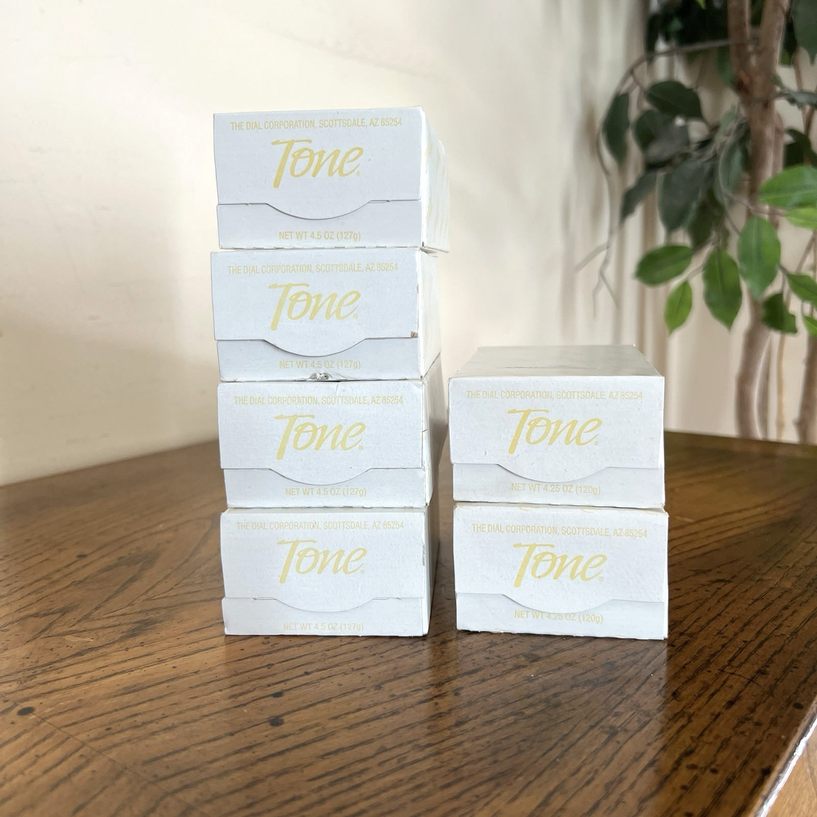 Tone Original Bar Soap 4.25 oz Lot of 6 Unknown Scent Logo Box New Discontinued