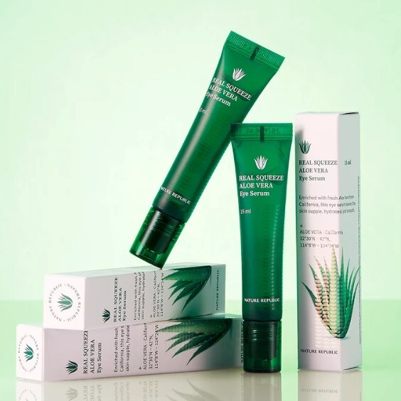 NATURE REPUBLIC Real Squeeze Aloe Vera Eye Serum 15ml Moisturizing Eye Treatment