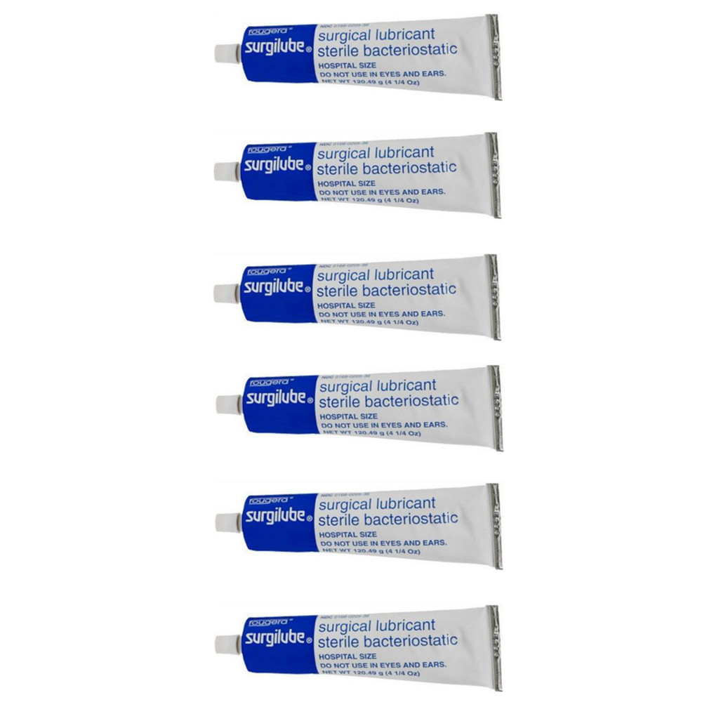 6 PACK Surgilube Lubricating Lube Jelly Sterile 4.25oz Screw Cap Tube Exp 10/25