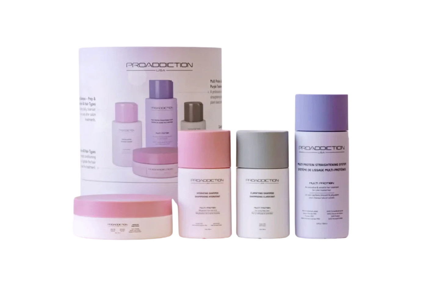 Pro Addiction Intro Kit Purple Straightening System For Color Treated Hair NEW