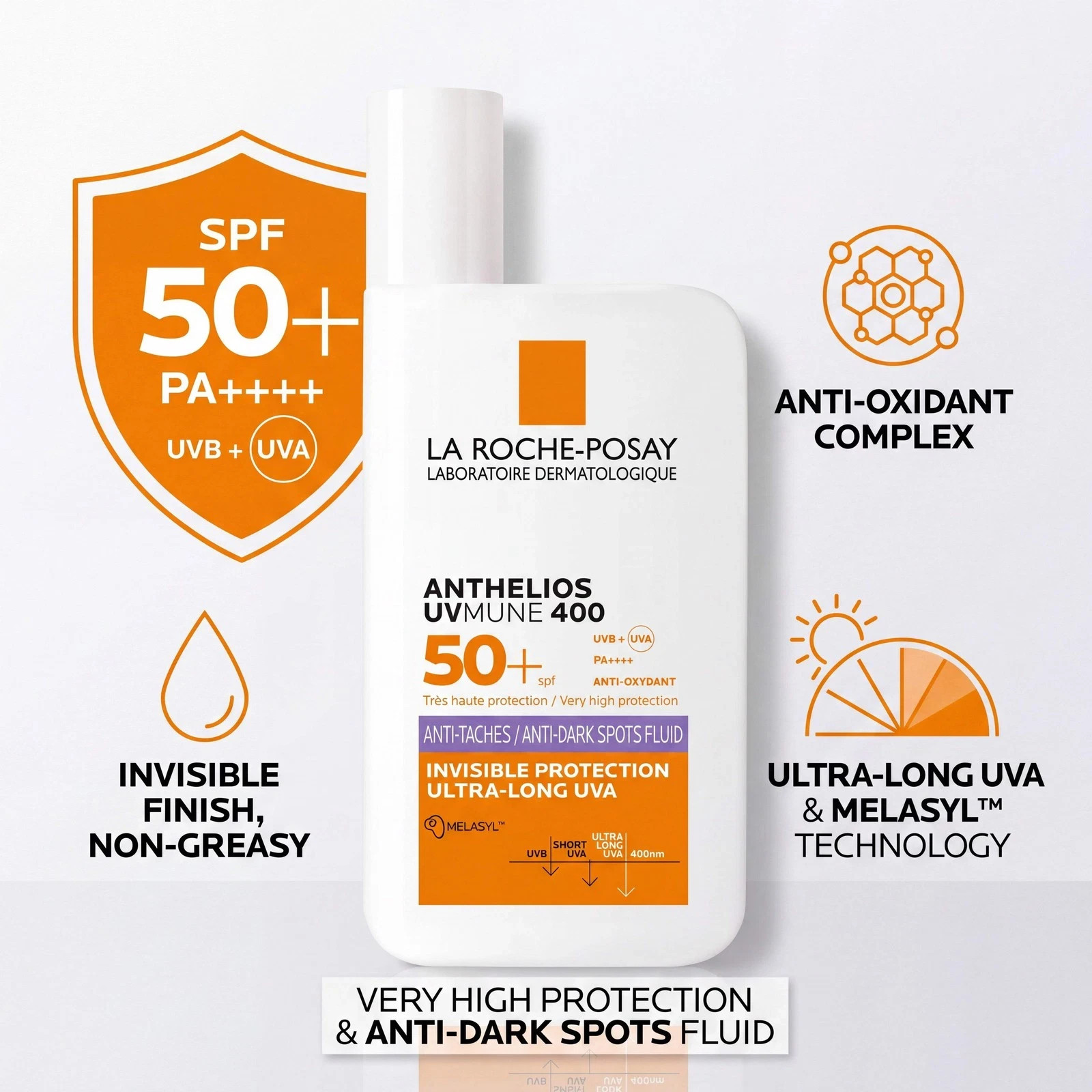 La Roche-Posay Anthelios UVMune Fluide Invisible Anti-Spot SPF50+ 50ml Exp 01/29