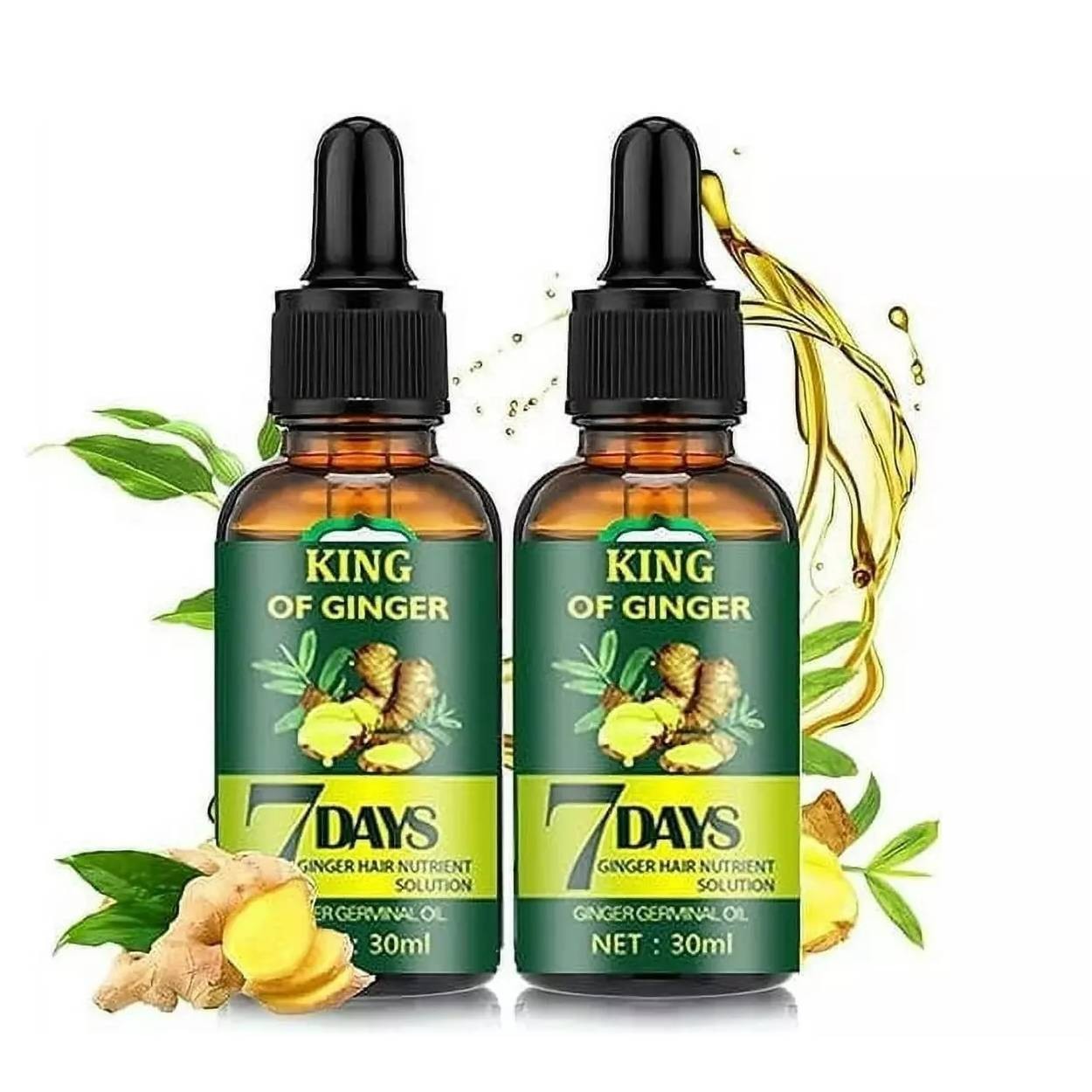 Ginger Hair Growth Oil Regrow 7 Days Ginger Serum 30ml (Pack of 2)