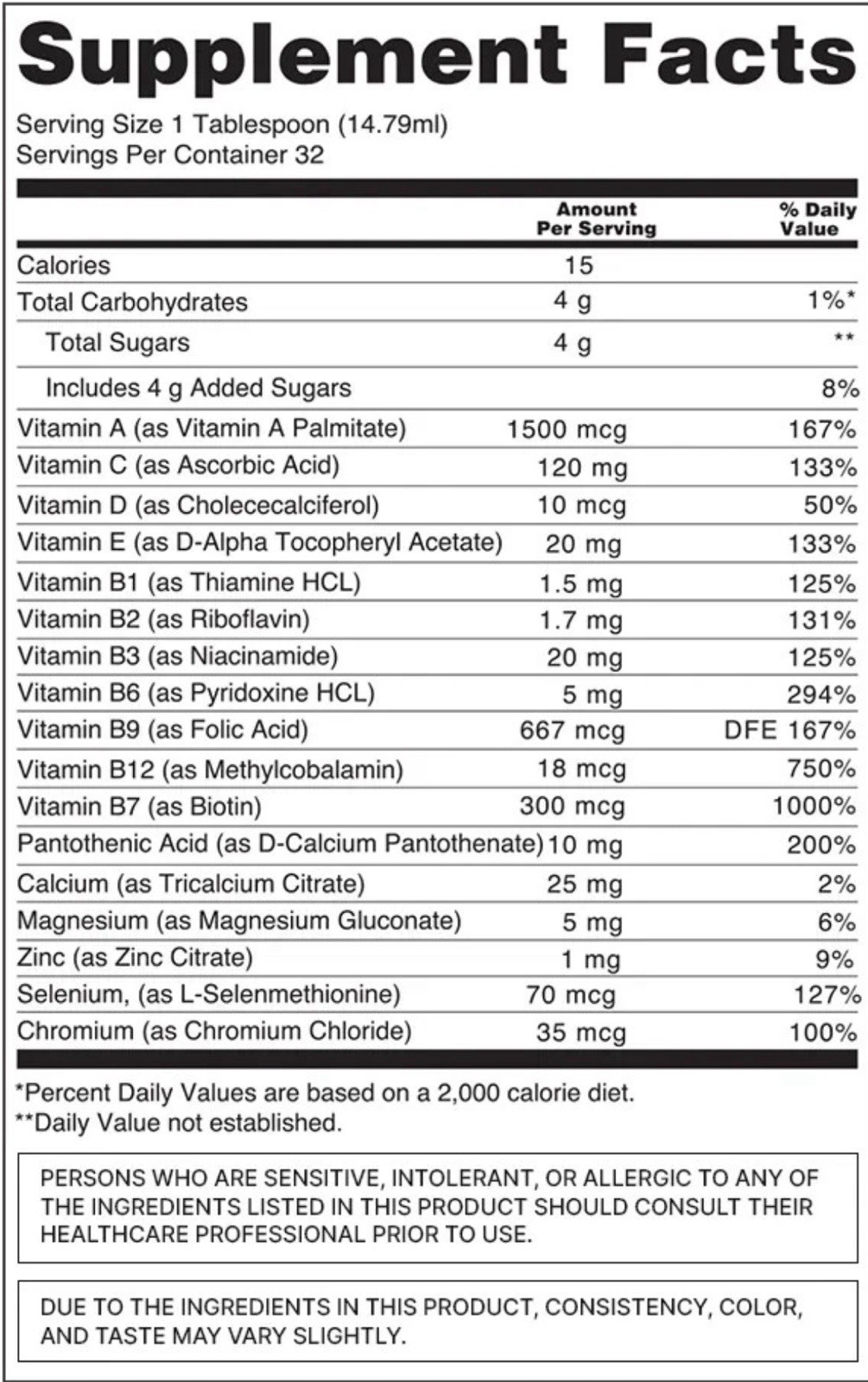 TLC, NutraBurst Rip & Sip – 30 Sachets Liquid Multivitamin