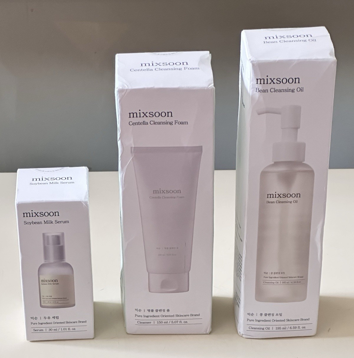 LOT 3 MIXSOON Soybean Milk Serum /Bean Cleansing Oil/Centella Foam Exp 2028 NEW