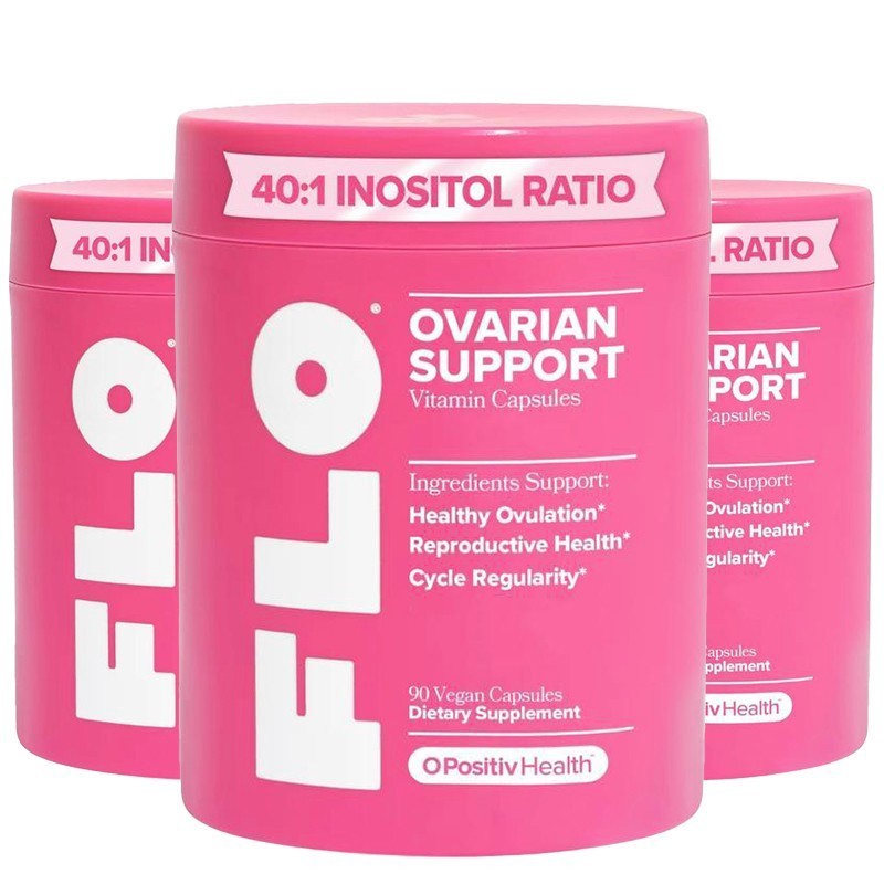 2 BOTTLES-O Positiv FLO Ovarian Support Vitamin-Women’s Ovarian Health & Hormone