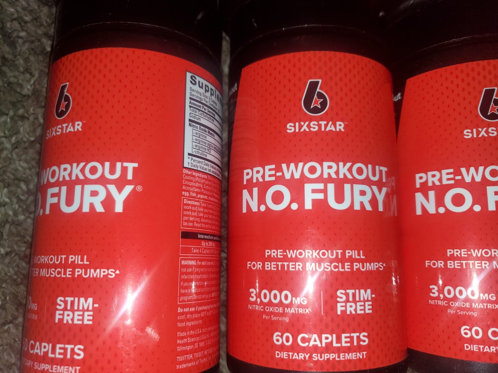 Six Star Pre-Workout Pills N.O. FURY X10