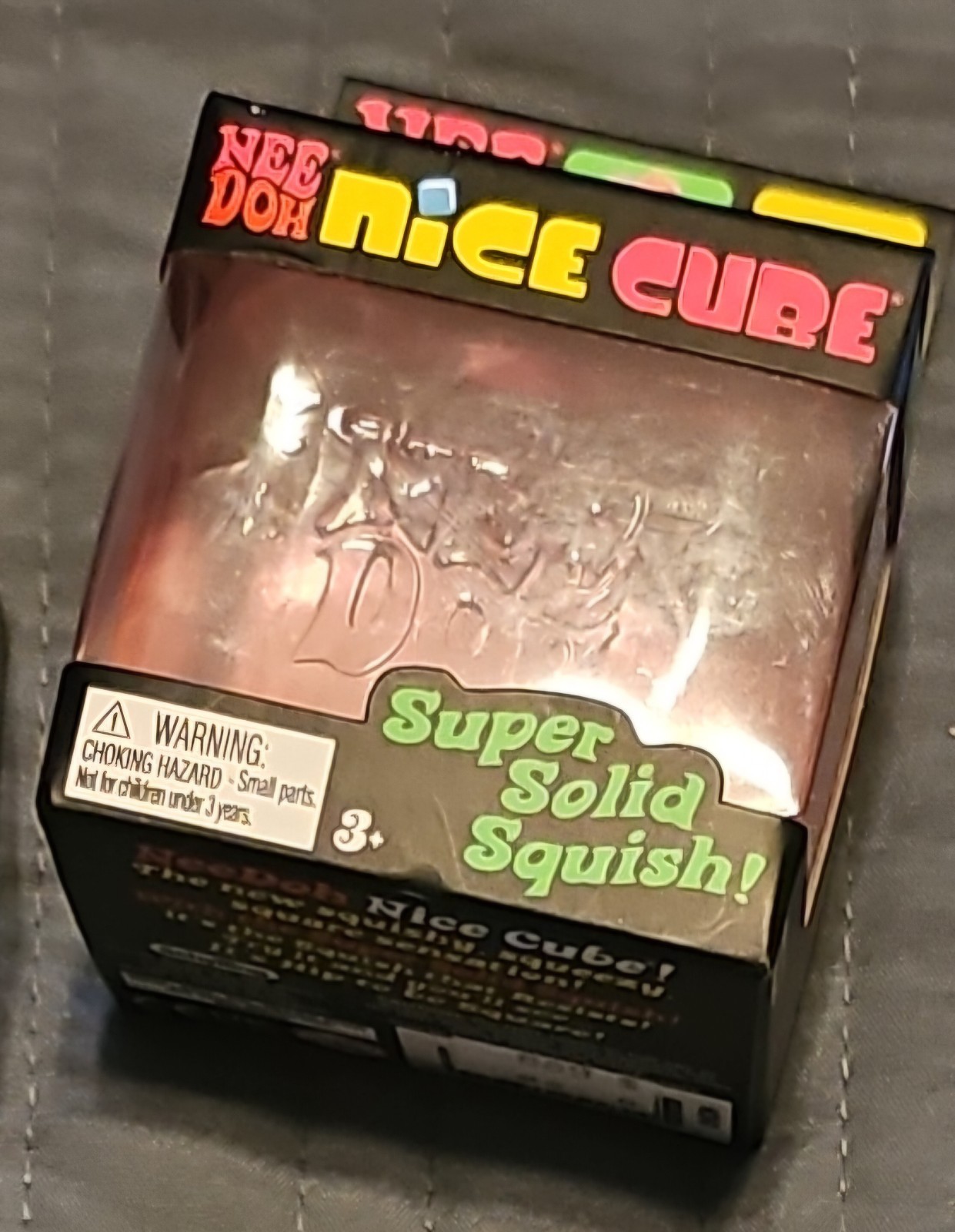 Nee Doh Super Solid Squish Nice Cube Squeeze Ball Pink Gel 3in MPN NICECUBE