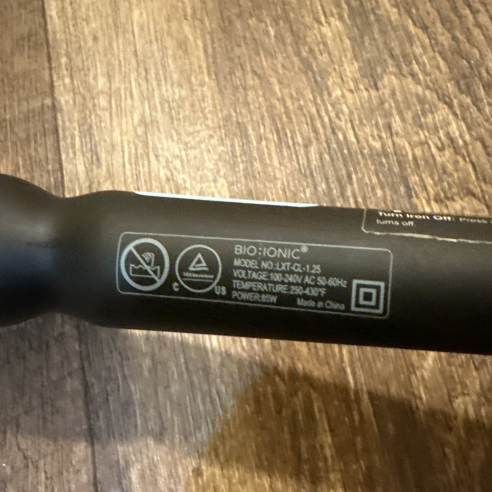 Bio Ionic Curling Iron 1.25″ Adjustable Temp 250-430F LXT-CL-1.25 Hair Tool