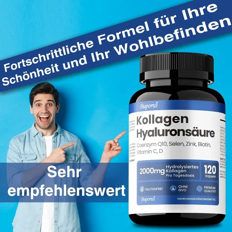 Hydrolyzed Collagen 120pcs,Promote Collagen Production,Support Skin Bones Health