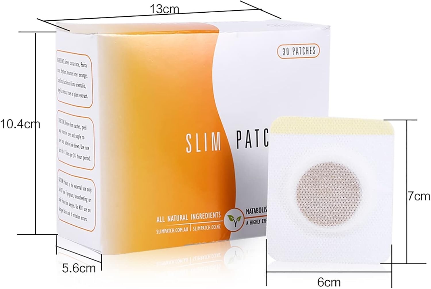 The Authentic & Original Slim Patch – Highly Effective Natural Weight Loss 30 Ct