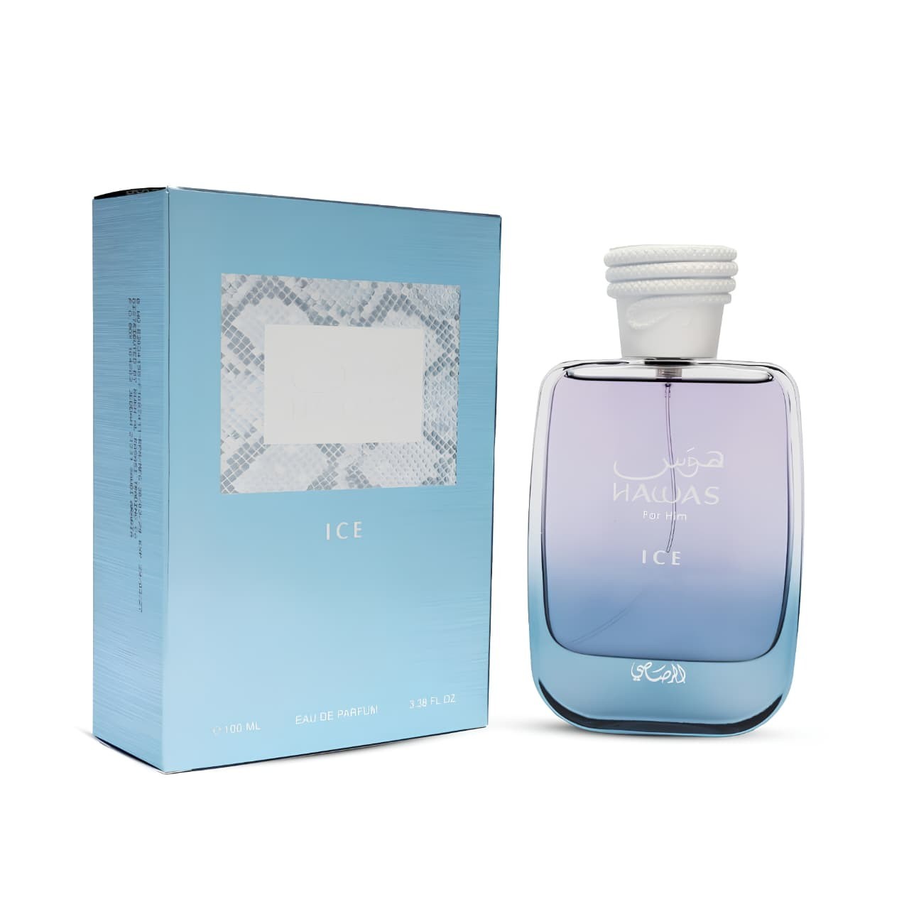Rasasi – Hawas Ice Men Eau De Parfum 3.4 oz 100ml New Box Sealed 100% Original