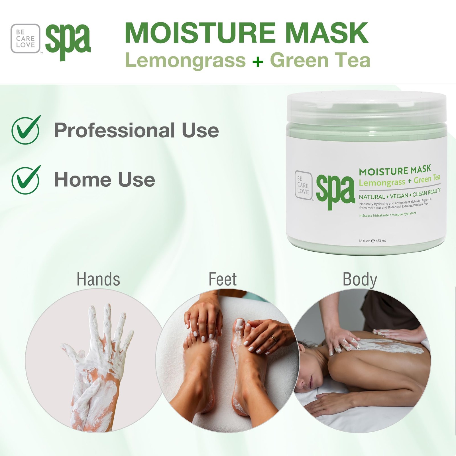 Bcl Spa Organic Lemongrass And Green Tea For Hands Mask Foot Mask And Body Mask
