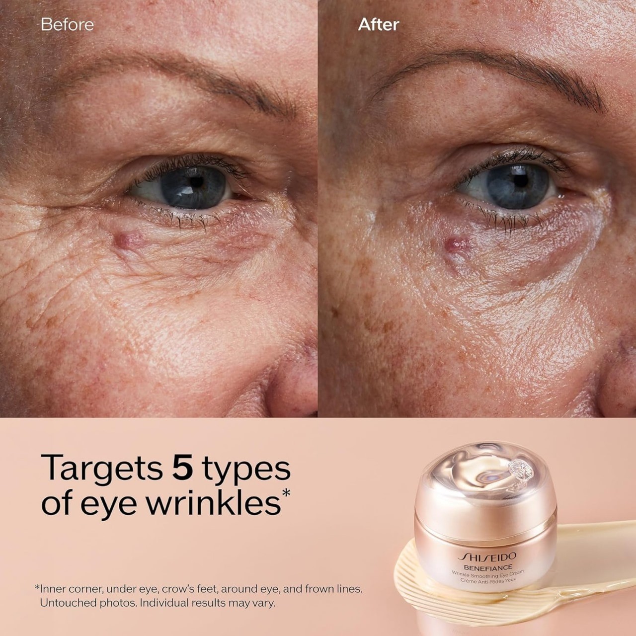Shiseido Benefiance Wrinkle Smoothing Eye Cream 15mL for Lines & Puffiness
