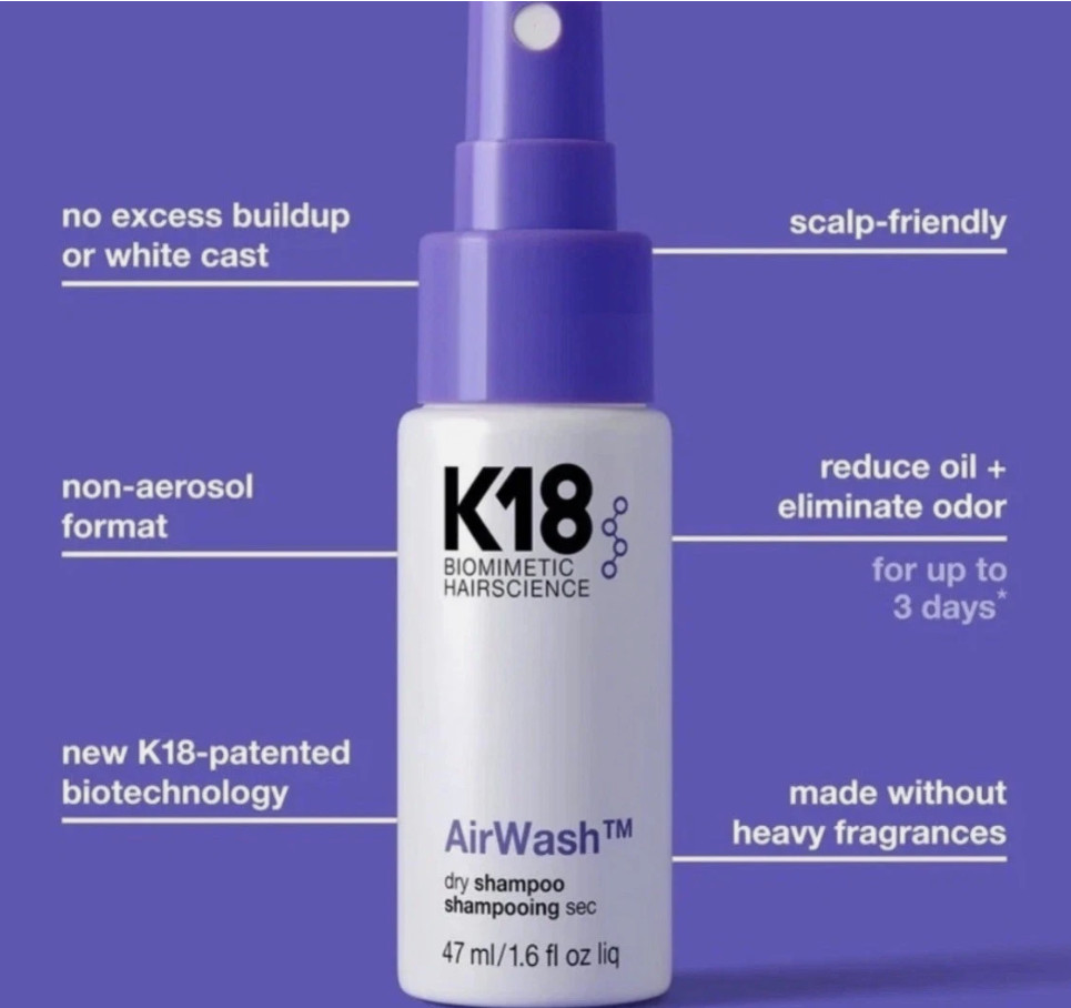 K18 Air Wash Dry Shampoo 4oz New in Box