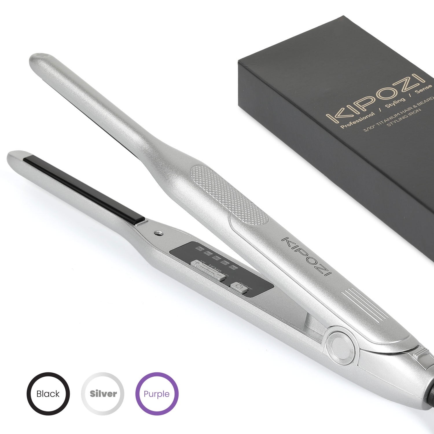 KIPOZI 0.3″ Mini Small Pencil Flat Iron Curling Straightener for Pixie Cut Bangs