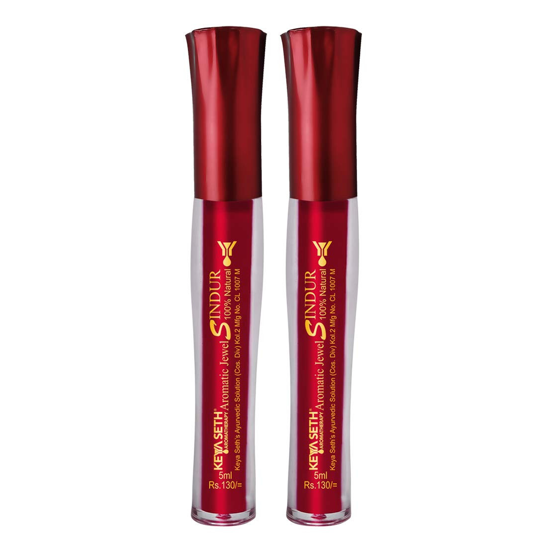 KEYA SETH AROMATHERAPY,Natural Liquid Sindoor Maroon,5ml (Pack of 2)