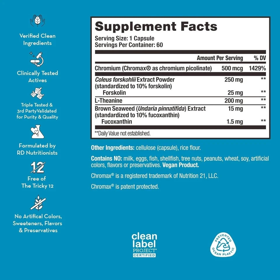 HUM Counter Cravings – Chromium Craving Suppressants with L-Theanine – 60Count
