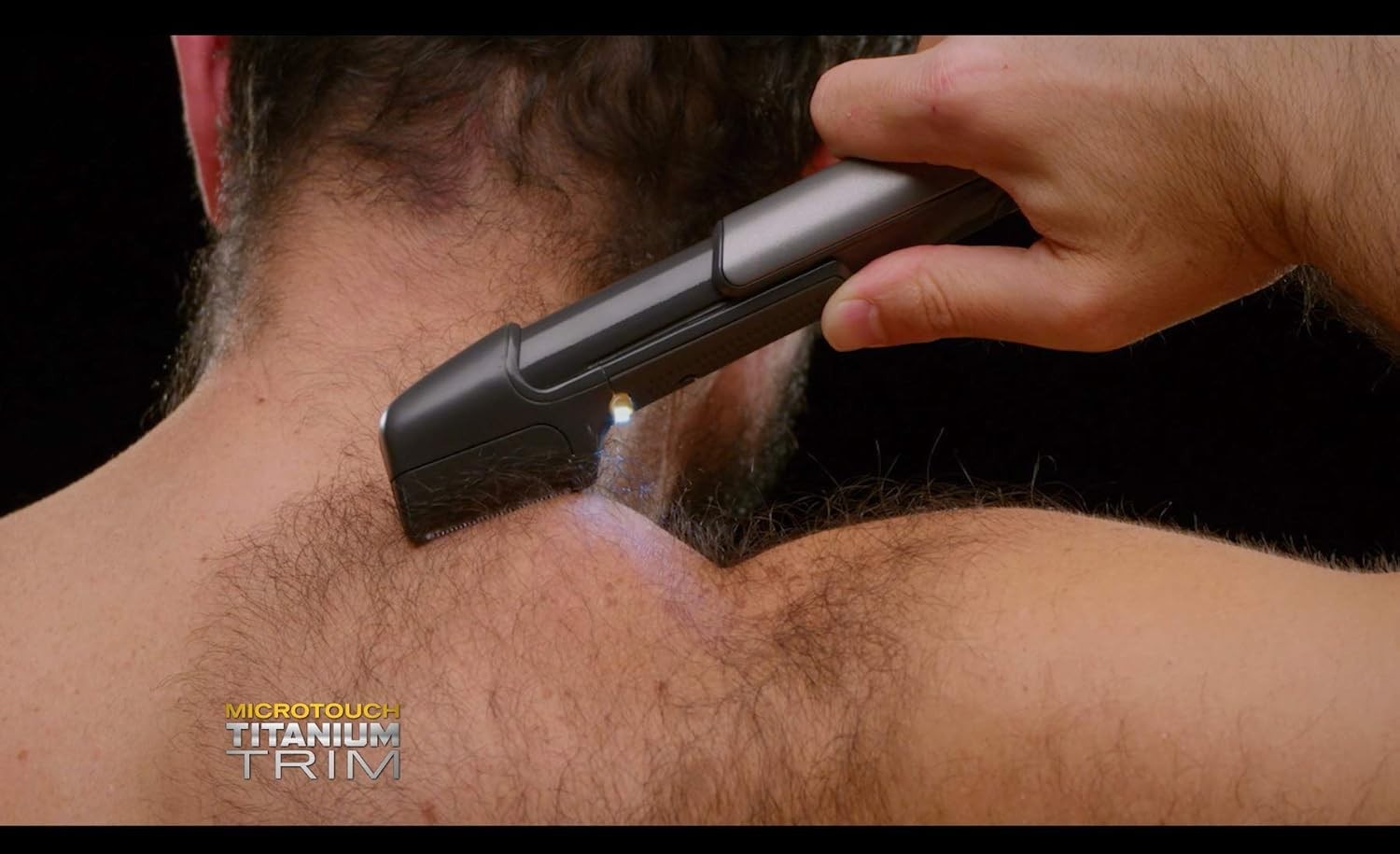 Battery-Powered Titanium Hair Cutting Tool with Extendable Arm for Home Grooming