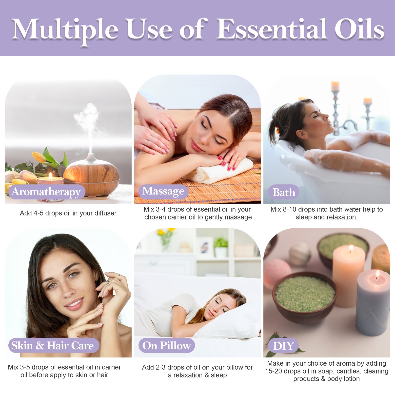 Organic Lavender Essential Oil USDA Certified 100%Pure Therapeutic Grade Natural