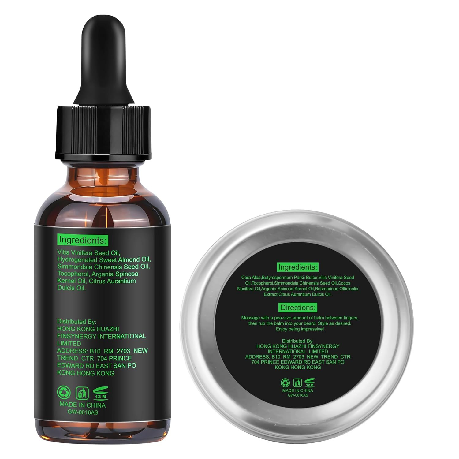Beard Kit Beard Grooming Kit W/Beard Oil Balm Brush Comb Scissor E-Book Christma