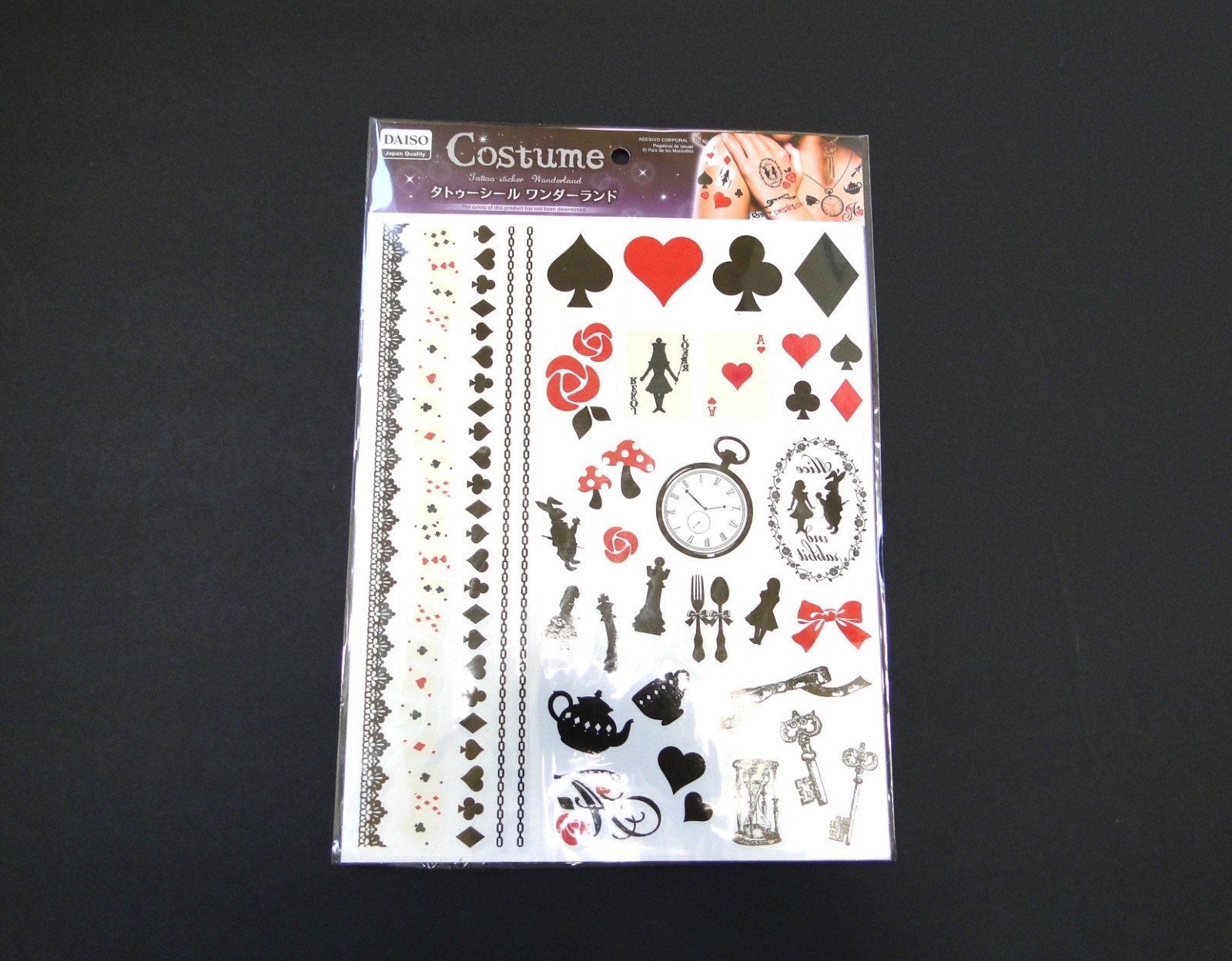 Daiso: Alice in Wonderland Tattoo Sticker