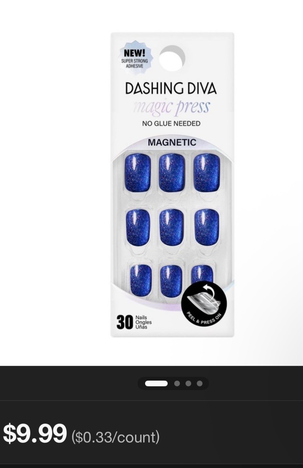 Nail Bundle- Ohora Gel Nail Strips, Dashing Diva Magnetic, nail file 3 pc