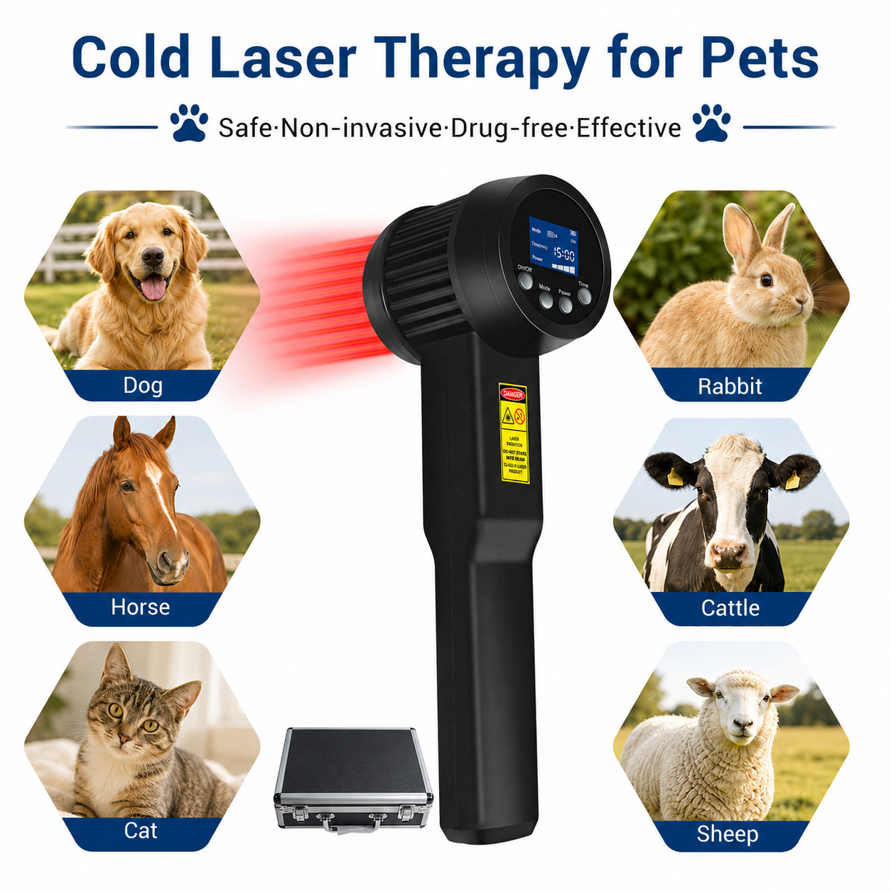 10W 808nm Rechargeable Handheld Laser for Pain Management and Physical Therapy