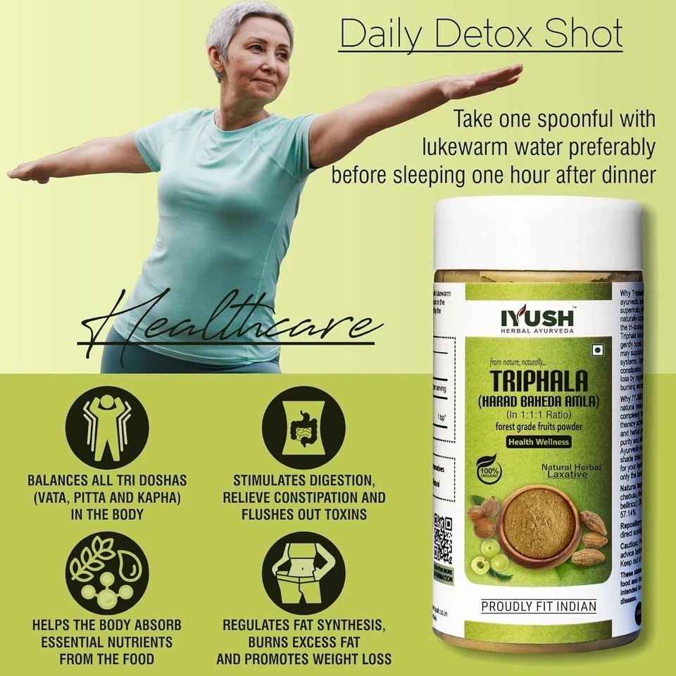 Iyush Triphala Powder 100g Each Pack Of 2