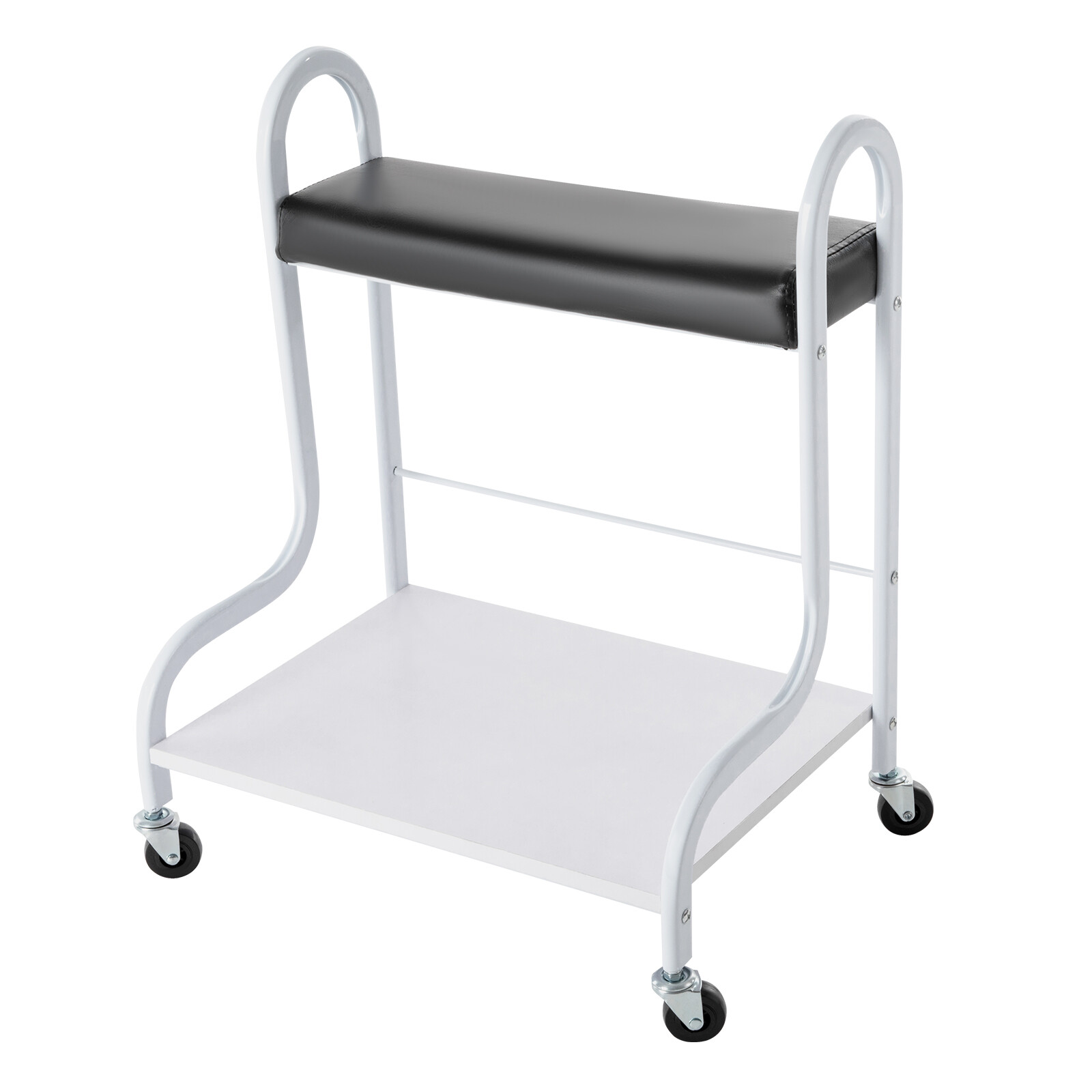 2 Layer Silver Beauty Salon Nail Or Foot Bath Spa Portable 4 Wheeled Trolleys