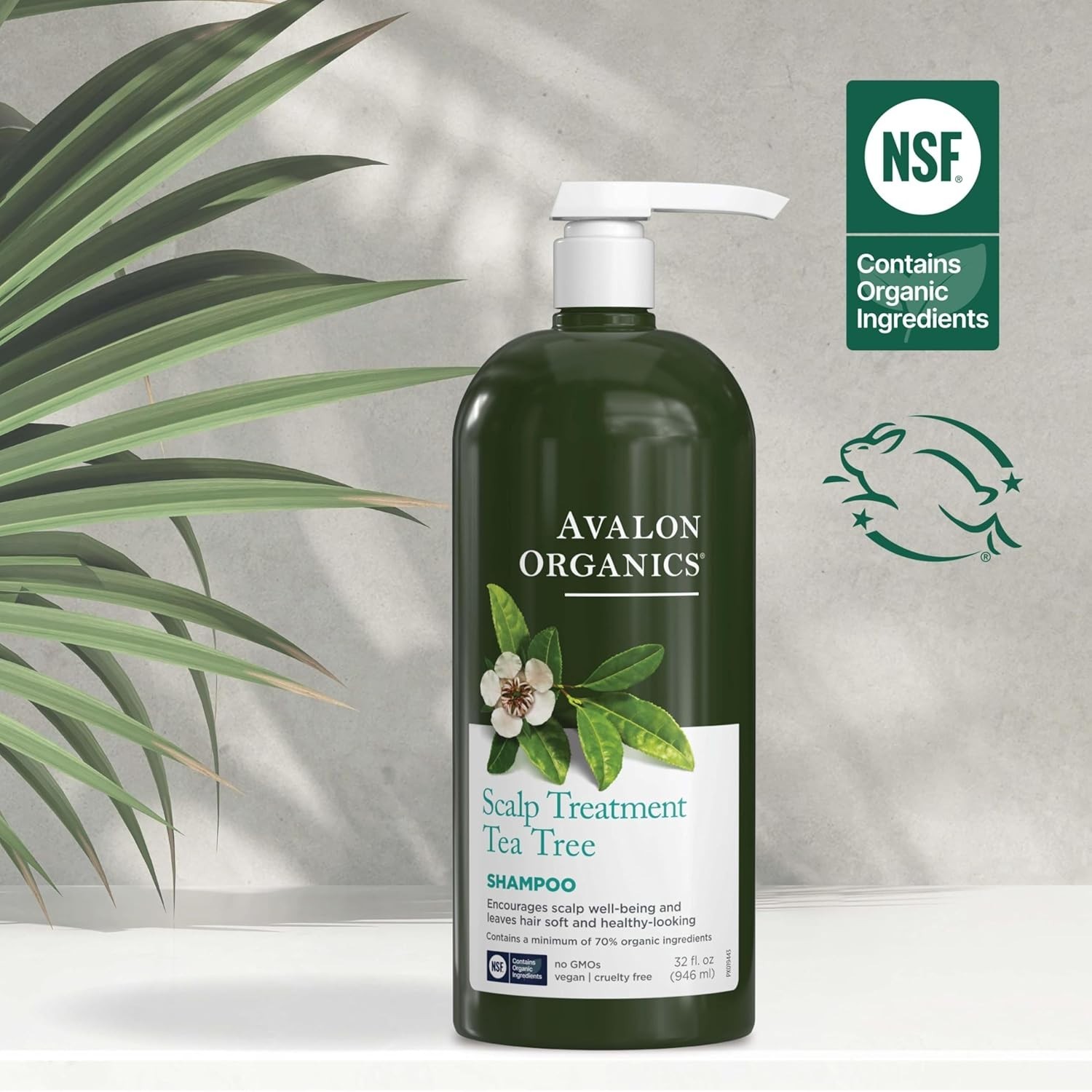 Organic Tea Tree Scalp Treatment Shampoo – 32 fl oz for Healthy Hair & Scalp