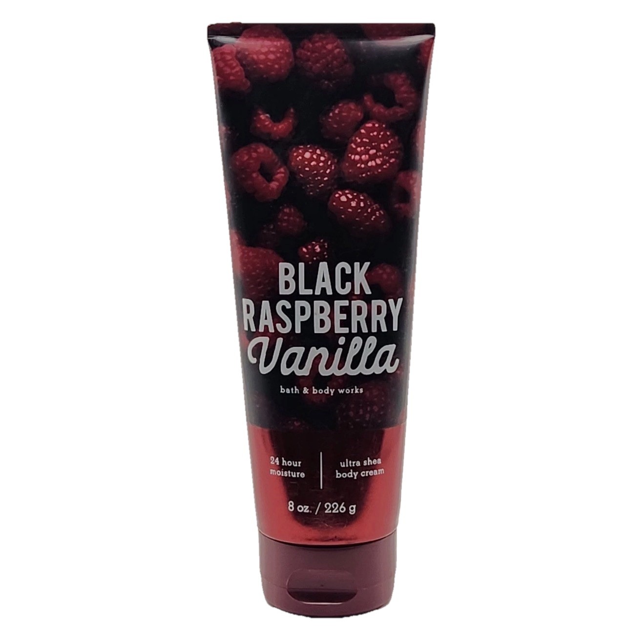 Bath Body Works Black Raspberry Vanilla Moisture Ultra Shea Cream 8oz 50% Full