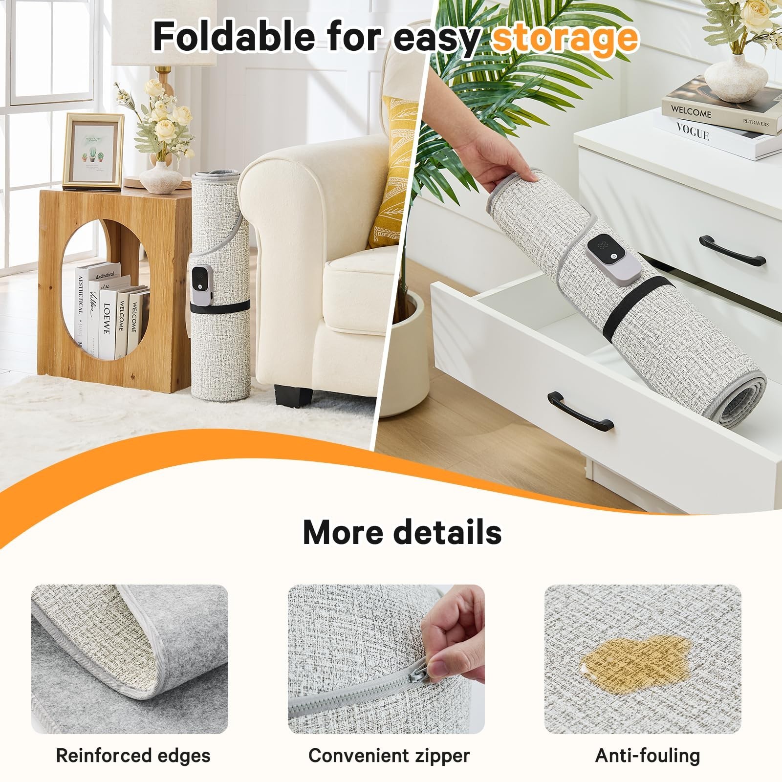 Under Desk Heater & Space Heater for Indoor Use,Leg Foot Feet Warmer For Offi…