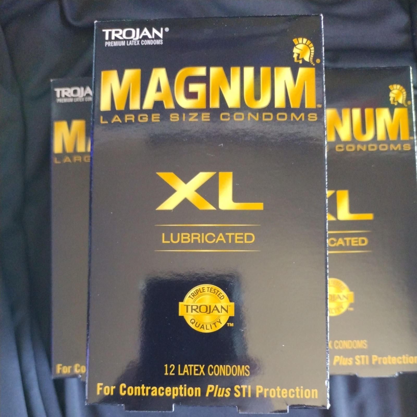 Trojan Premium Latex Magnum XL Large Size Lubricated Condoms – 12 Count exp 5/30