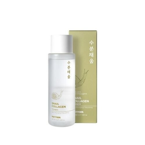 Prettyskin Snail Collagen Toner 250ml / 8.45 fl oz | Hydrating K-Beauty | NEW!