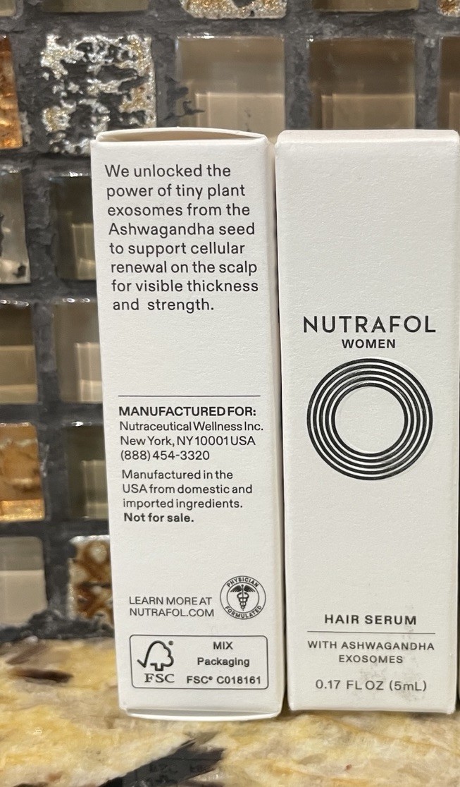 Bundle 2 NUTRAFOL Hair Serum With Ashwagandha Exosomes 0.17oz each Travel Size