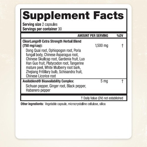 RidgeCrest Clear Lungs Extra Strength 60 Caps Exp. 5/29