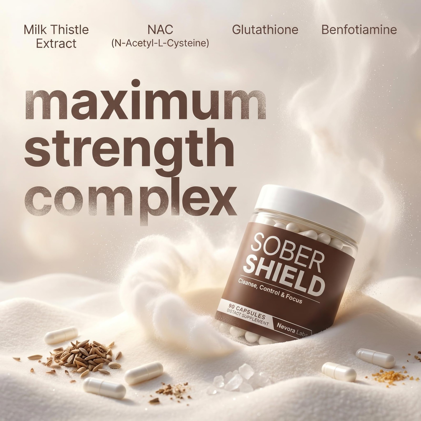 Sober Shield | All-in-One Detox & Craving Support – Focus, Mood & Motivation Sup